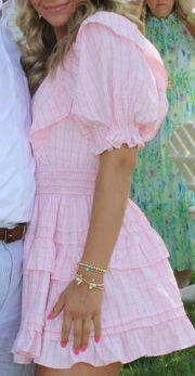 Pink Ruffle Detailed Dress