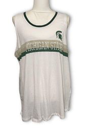 NWT Michigan State Spartans Ladies’ Sleeveless Muscle Tee Tank Top New Ringer