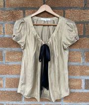 3.1 Phillip Lim gold mettalic blouse size 6