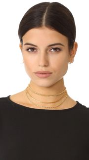 layered choker chain necklace set