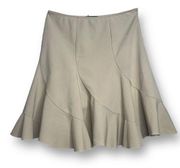 Rampage Size Small Classic Khaki Flared Trumpet Career Skirt Retro Bias Cut