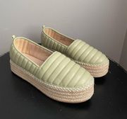 ASOS DESIGN Jack quilted flatform espadrilles women’s size medium US 11