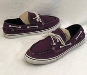 Vans Purple Zapato Del Barco Comfort Skate Boat Slip On Shoes Womens 8.5 Mens 7