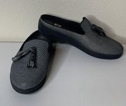 Slip On Shoes Womens Sz 9 Houndstooth Superskate Tasseled Mules Black