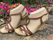 brand Cork Wedge Sandals - Size 5.5