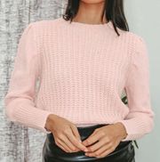 Chunky Knit Puff Sleeve Sweater