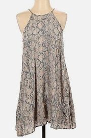 Bella Dahl Women’s Snake Skin Printed Sleeveless Mini Dress Size XS