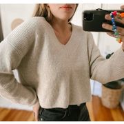 Open Edit | Cotton Blend Crop Sweater Medium