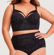 NEW Torrid Outer Limits Ruched Celestial Swimsuit Swim Bottoms Bikini 6 6X NWT