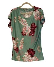 Contemporary blouse floral print size medium NWT