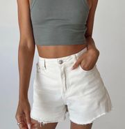 Elena Denim Shorts Cream