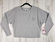 NWT Juicy by Juicy Couture Grey Oversized Embroidered Top Women's Size XS
