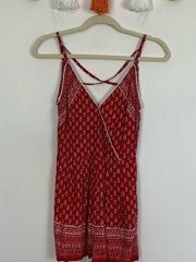 Pull & Bear Red Bandana Print Romper Size Small