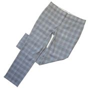 NWT THEORY Straight Trouser in Maple Check Plaid Stretch Wool Pants 8