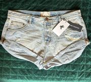 One teaspoon lowrise jean denim shorts