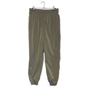 Good American Essential Nylon Tan Shiny Joggers 2