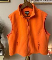 Womens sleeveless fleece zip up vest by LL Bean size 2X