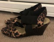 Predictions Tiger Print Wedge Heels