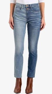 Jordache Vintage Half & Half High Rise Crop Skinny Jeans Blue Size 25