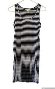 Motherhood maternity | white blue stripe sundress size small