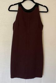 Athleta Whirlwind Racerback Tank Dress Maroon Burgundy Built in Bra Small 138800