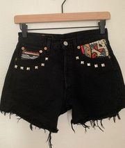 Levis Western high rise denim short size 28