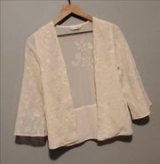 Beige Embroidered Kimono