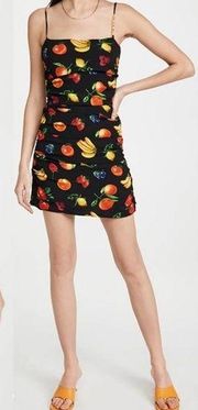 NWT We Wore What Ronnie Ruched Fruit Print Mini Dress Size XL
