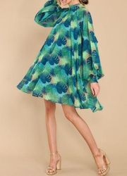 Away Evening Breeze Green Multi Print Dress