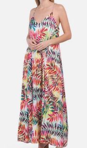Nicole Miller Women’s Floral Maxi halter Maxi Dress with Pockets  Sz. Small EUC