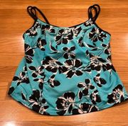 Miraclesuit women’s floral tankini top size 16 DD.