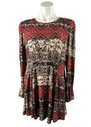 Anama Above The Knee Mini Boho Multi Media Dress