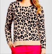 A New Day Women’s Tan & Black Animal Print Sweater Size Large