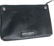 Lucky Brand Black Leather Clutch Pouch Purse