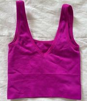 pink athletic tank top