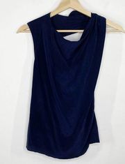 3.1 Phillip Lim Navy Blue Silk Blend Tank Top Women's Size 2