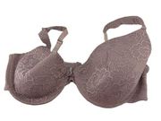 Delta Burke Size 38DD Lace Molded Cup Bra Style 8411-16 Dusty Lilac