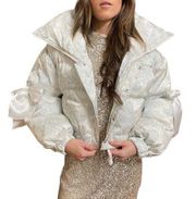 Selkie Marshmallow Puffer Cropped Puffy Coat