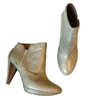 Fossil Allison Booties Heeled Grey Leather