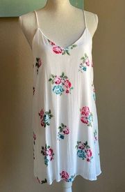 Boho White floral summer dress size medium