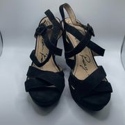 American Rag | Black Suede Wedge Heels | See Measurements