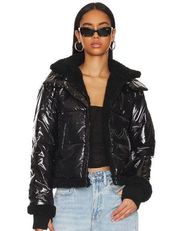 NWT STEVE MADDEN Antonia Jacket In Black Faux Fur Lined