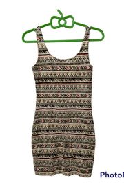 Pull&Bear Sleeveless Stretchy Geometric Pencil Short Dress Size M but would fit S or XS even.