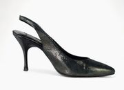 Donald J Pliner ✦ Grey Silver Scale Print Heels