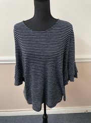 Navy and White Stripe Tee