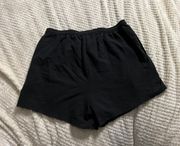 XL black Cotton Tie Up Cut Off Shorts