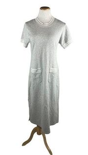 Coldwater Creek 90s Mom Esthetic Midi Sweatshirt Jersey Style Cotton Dress PM