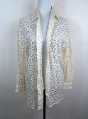 Forenza Vintage Full Lace Button Down Shirt