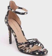 New Who What Wear Floral Knotted Satin Heels A14