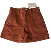 Everlane The Cotton Twill Short Jean Shorts Rosewood Brown Size 0